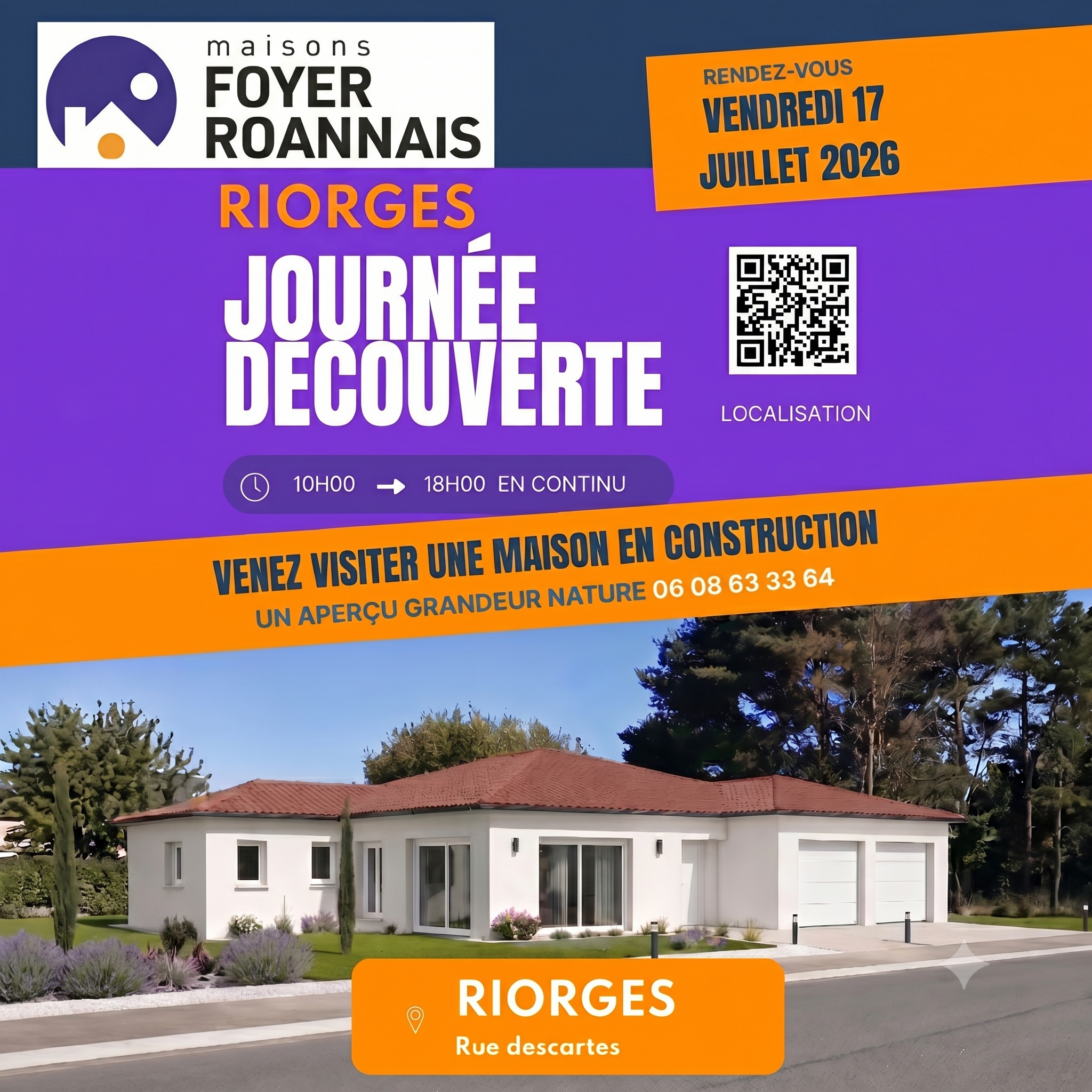 🏠 Journée Découverte Chantier — Riorges, rue Descartes Vendredi 17 juillet 2026